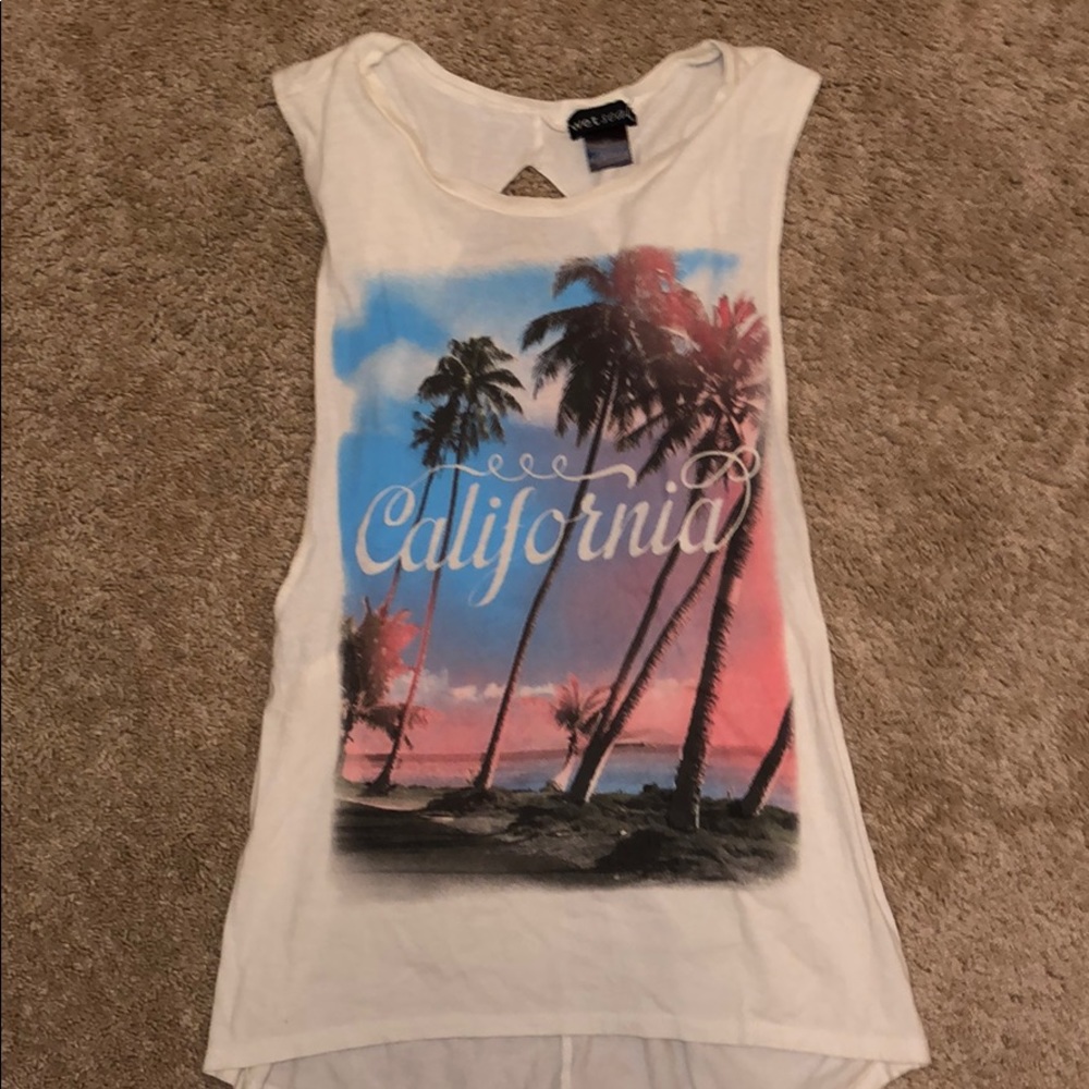 “California” Wet Seal open back tank top